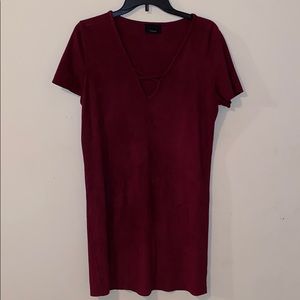 Maroon Velvet Dress